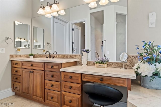 4624 Leon De Oro Dr, Las Vegas, NV 89129 - bathroom featuring tile patterned floors and vanity