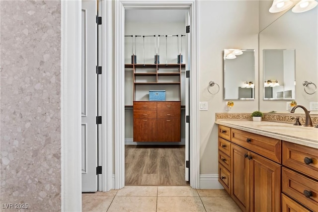 4624 Leon De Oro Dr, Las Vegas, NV 89129 - bathroom with vanity and tile patterned flooring