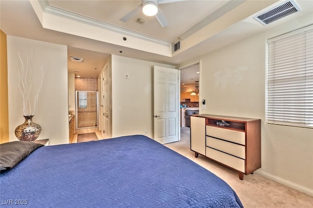 2405 W Serene Ave Unit 703, Las Vegas, NV 89123 - bedroom with ornamental molding, visible vents, and light colored carpet