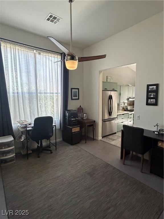 view of office area