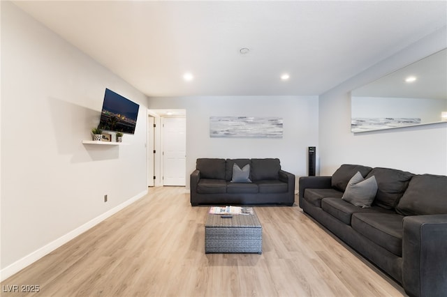 3120 S Eastern Ave Unit 6, Las Vegas, NV 89169 - living area with baseboards, recessed lighting, and wood finished floors