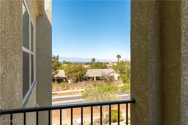 balcony featuring a residential view