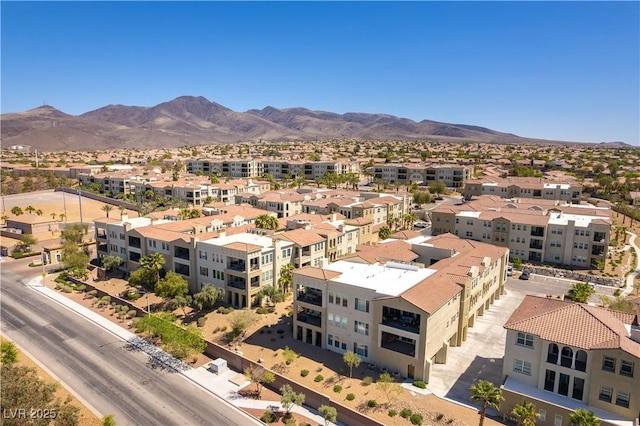aerial view featuring a mountain view