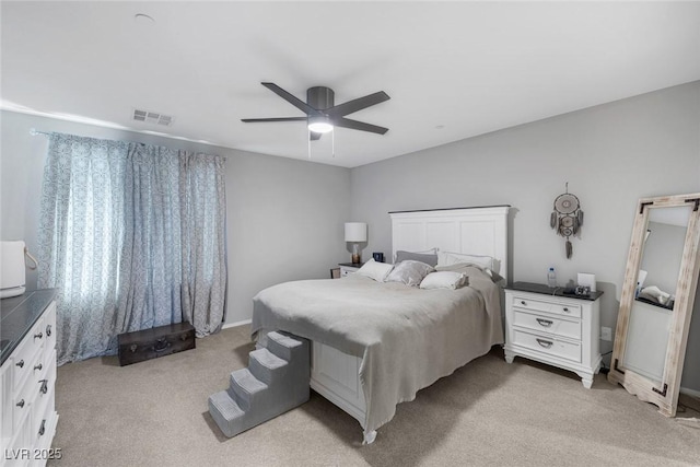 6247 Milford Sound St, Las Vegas, NV 89148 - bedroom featuring light carpet, ceiling fan, and baseboards