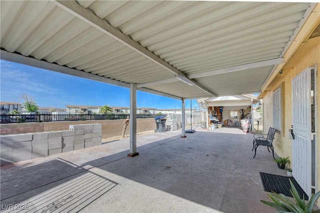 view of patio featuring a fenced backyard