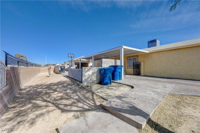 exterior space featuring fence