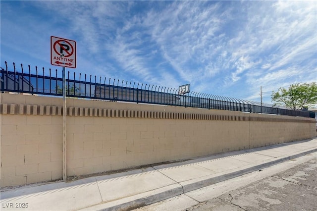 exterior space featuring fence