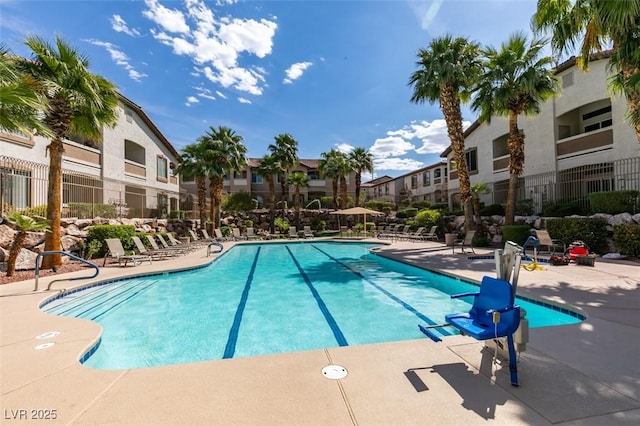 2305 W Horizon Ridge Pkwy Unit 3713, Henderson, NV 89052 - pool with a patio area and a residential view