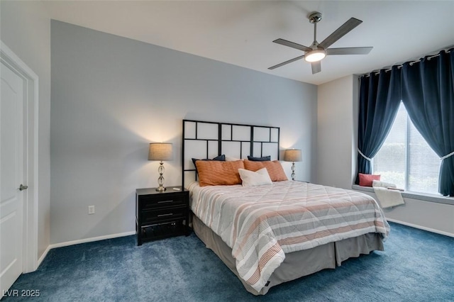2305 W Horizon Ridge Pkwy Unit 3713, Henderson, NV 89052 - bedroom featuring carpet, baseboards, and ceiling fan