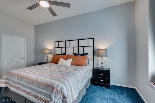2305 W Horizon Ridge Pkwy Unit 3713, Henderson, NV 89052 - bedroom with baseboards, carpet flooring, and ceiling fan