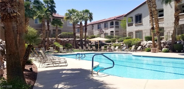 2305 W Horizon Ridge Pkwy Unit 3713, Henderson, NV 89052 - pool featuring fence and a patio