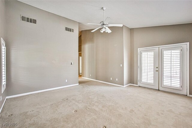 1742 Sand Storm Dr, Henderson, NV 89074 - unfurnished room featuring visible vents, carpet flooring, and ceiling fan