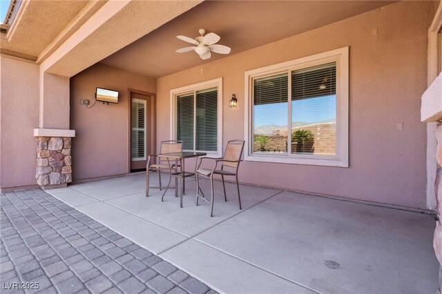 3904 Redbreast Ln, North Las Vegas, NV 89084 - view of patio / terrace with outdoor dining area and ceiling fan