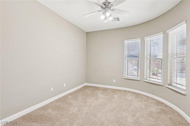 3904 Redbreast Ln, North Las Vegas, NV 89084 - unfurnished room featuring ceiling fan, light carpet, visible vents, and baseboards