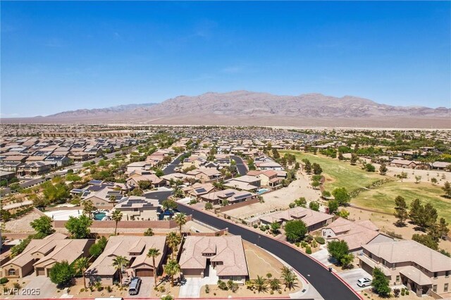 3904 Redbreast Ln, North Las Vegas, NV 89084 - bird's eye view with a mountain view and a residential view