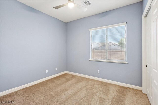 3904 Redbreast Ln, North Las Vegas, NV 89084 - carpeted spare room featuring baseboards, visible vents, and a ceiling fan