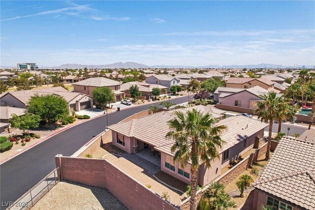 3904 Redbreast Ln, North Las Vegas, NV 89084 - drone / aerial view with a mountain view and a residential view