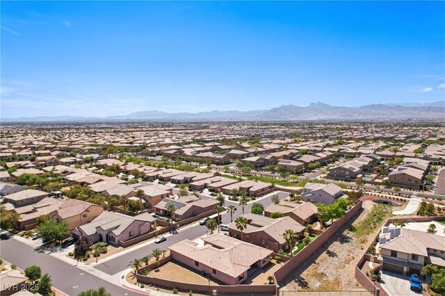 3904 Redbreast Ln, North Las Vegas, NV 89084 - aerial view with a mountain view and a residential view