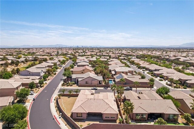 3904 Redbreast Ln, North Las Vegas, NV 89084 - bird's eye view featuring a mountain view and a residential view
