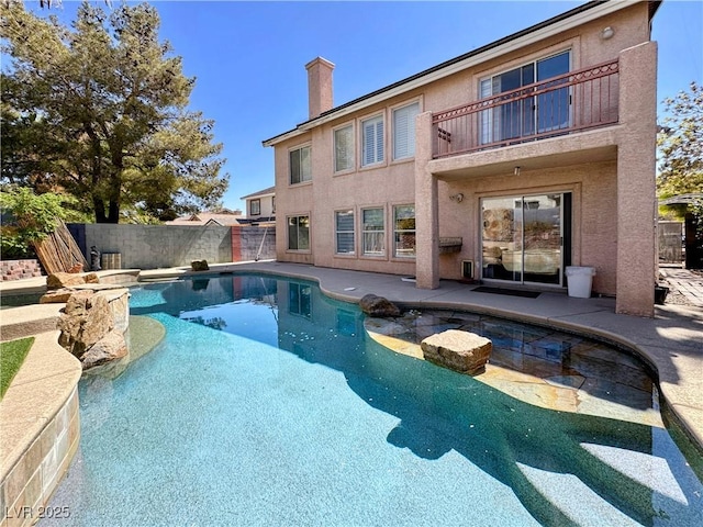 1105 Enderly Ln, Las Vegas, NV 89144 - view of swimming pool featuring a fenced backyard and a patio area
