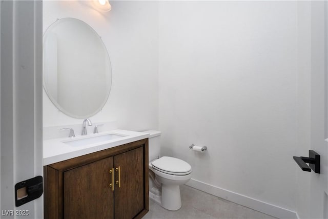 91 Alta Cascata Pl, Henderson, NV 89011 - bathroom with toilet, baseboards, tile patterned flooring, and vanity