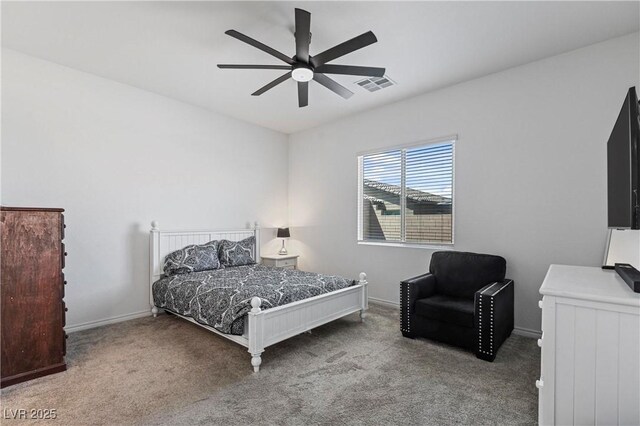 713 Webber Park St, Henderson, NV 89011 - carpeted bedroom with visible vents, baseboards, and ceiling fan