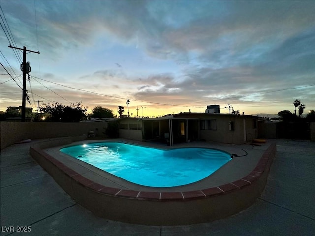 1615 Palora Ave, Las Vegas, NV 89169 - view of pool at dusk