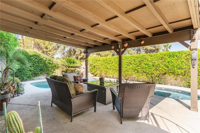 view of patio / terrace with a fenced backyard