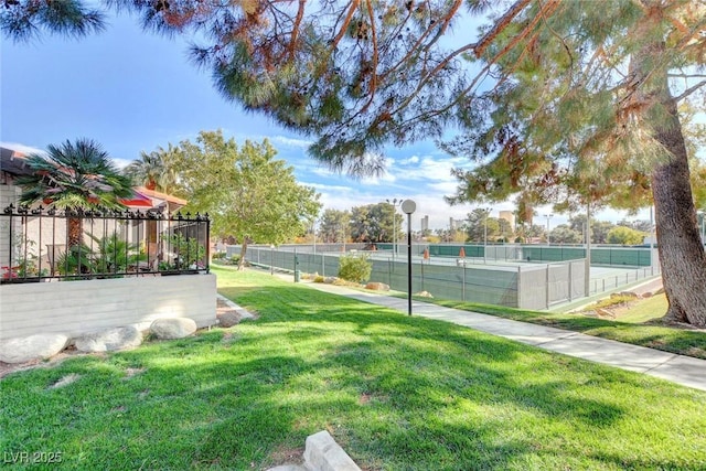 view of tennis court