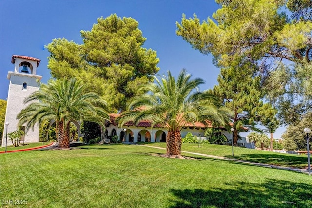 view of grassy yard