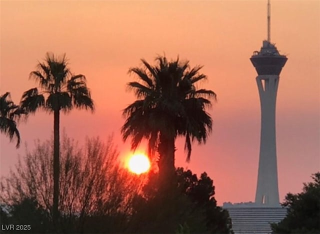 view of nature at dusk