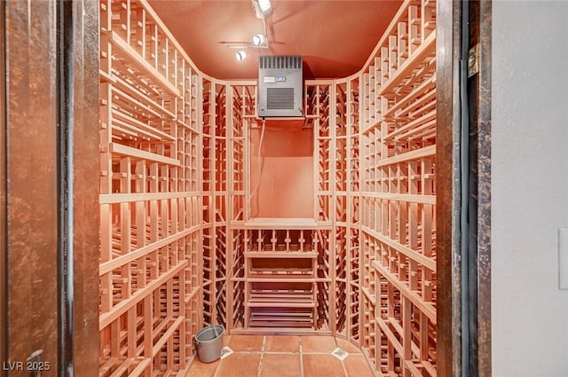 wine room featuring tile patterned flooring