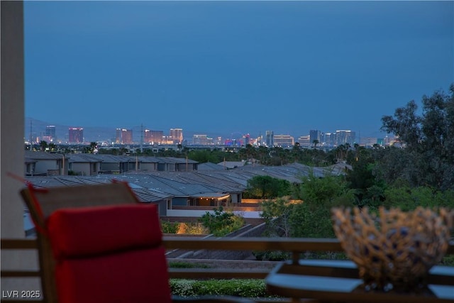 balcony featuring a city view