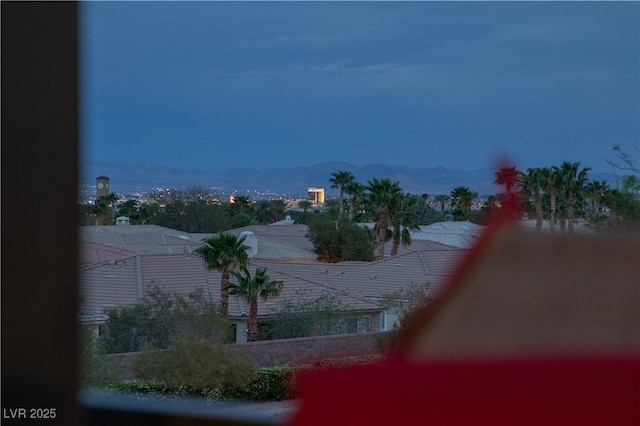 property view of water featuring a mountain view