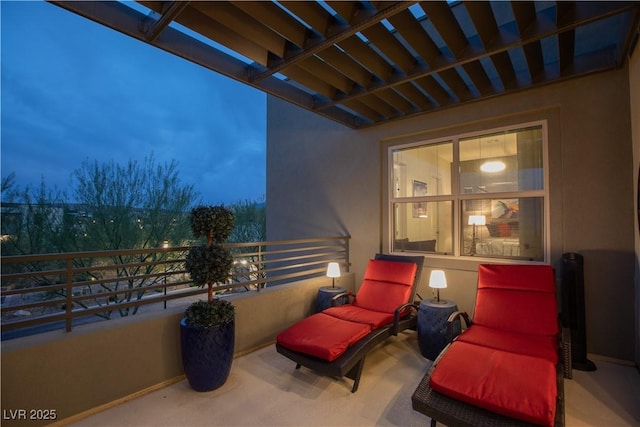 view of patio / terrace featuring a balcony