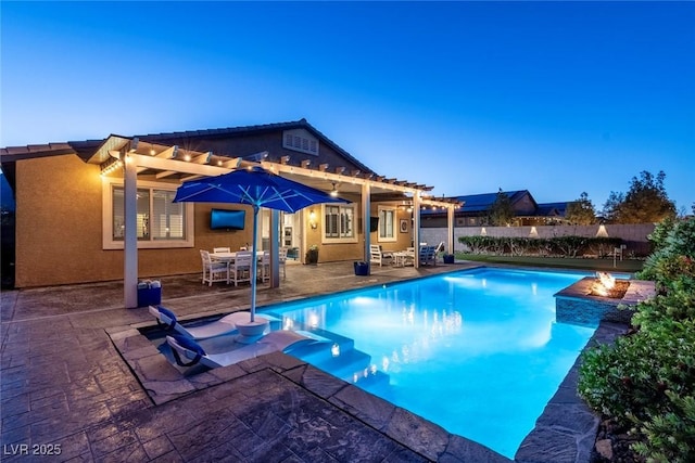 5852 Ireland Ridge Ct, Las Vegas, NV 89149 - view of pool featuring a pergola and a patio area