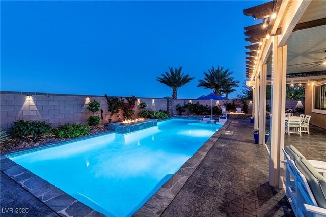 5852 Ireland Ridge Ct, Las Vegas, NV 89149 - view of swimming pool featuring a fenced backyard and a patio area