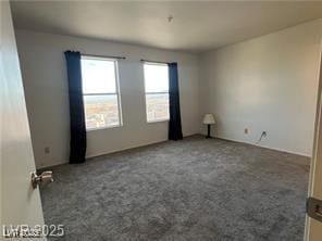 view of carpeted spare room