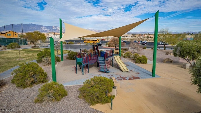 3924 Diamond Ridge St, Las Vegas, NV 89129 - community jungle gym with a mountain view