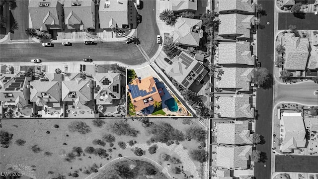 3924 Diamond Ridge St, Las Vegas, NV 89129 - aerial perspective of suburban area featuring property boundaries highlighted