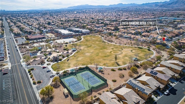 3924 Diamond Ridge St, Las Vegas, NV 89129 - aerial view of property and surrounding area with a mountainous background