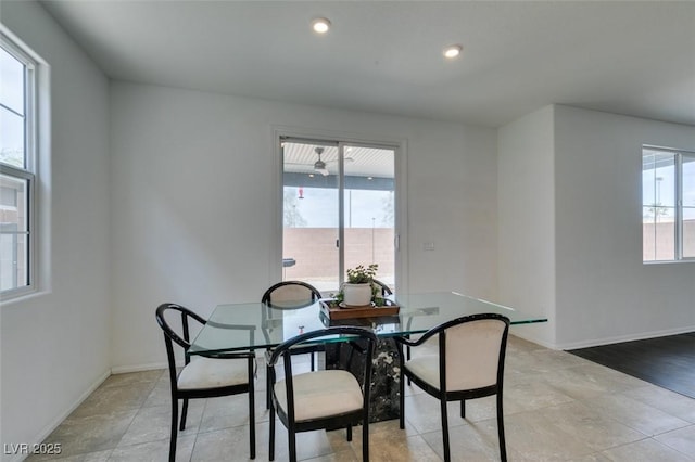 1004 Huckburn Ave, Henderson, NV 89015 - dining room with baseboards, recessed lighting, and a healthy amount of sunlight