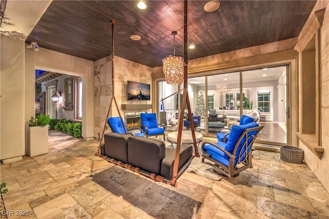 view of patio featuring an outdoor hangout area