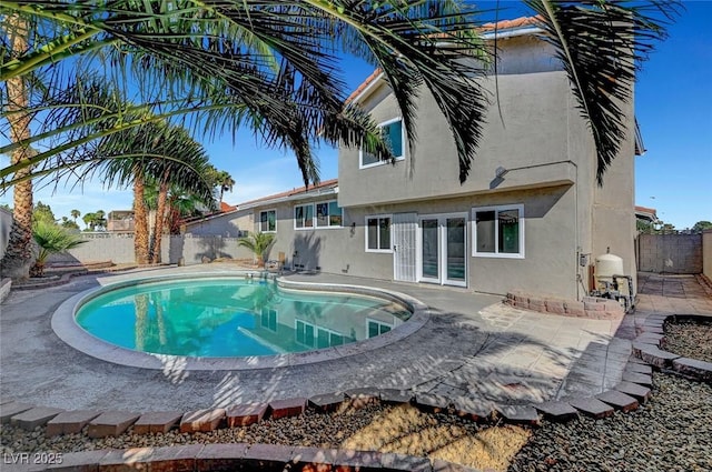 3791 El Camino Rd, Las Vegas, NV 89103 - view of pool with a fenced backyard, french doors, and a patio