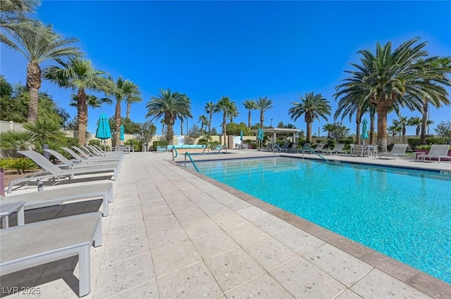 pool featuring a patio