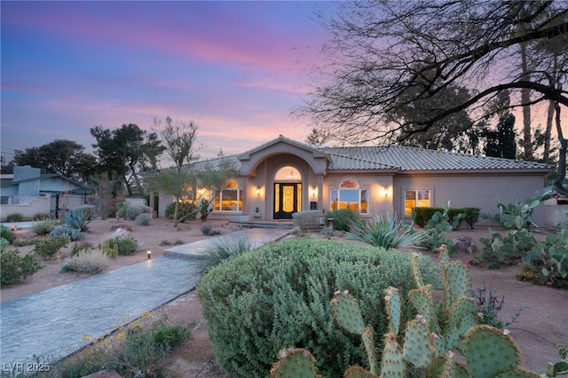 1234 Campbell Dr, Las Vegas, NV 89102 - mediterranean / spanish-style house with stucco siding and a tiled roof