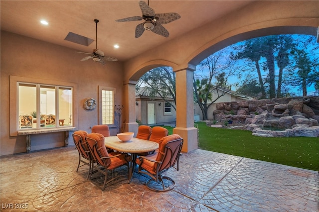 1234 Campbell Dr, Las Vegas, NV 89102 - view of patio / terrace featuring outdoor dining space and ceiling fan