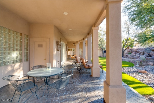 1234 Campbell Dr, Las Vegas, NV 89102 - view of patio featuring ceiling fan and outdoor dining area