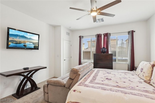 2877 Sweeping Palm Rd, North Las Vegas, NV 89086 - bedroom featuring carpet flooring, baseboards, and a ceiling fan