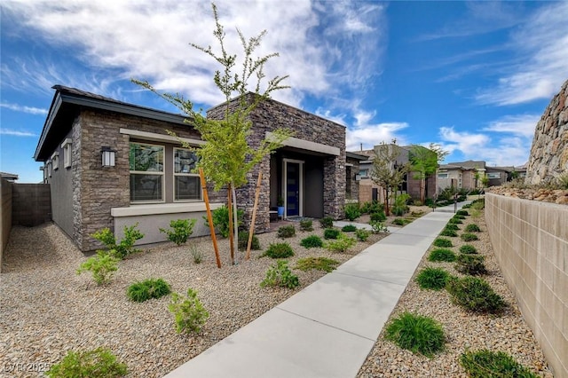 897 Woodburn Ln, Las Vegas, NV 89138 - view of front of property with stone siding